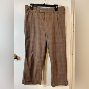 Jones New York Brown Plaid Capris
